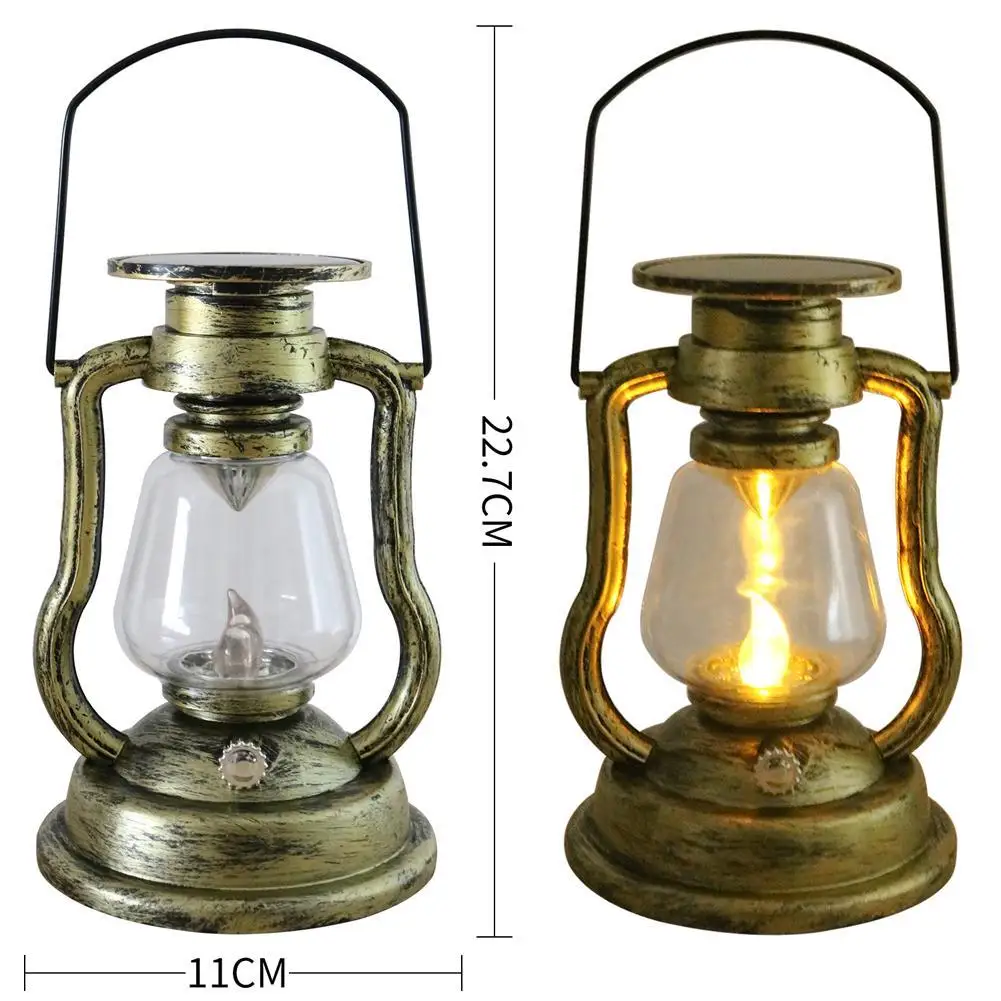 Außen beleuchtung führte Solar lampe Retro kreative Petroleum lampe hängen Not licht für Picknick Camping Garten Hinterhof Dekor