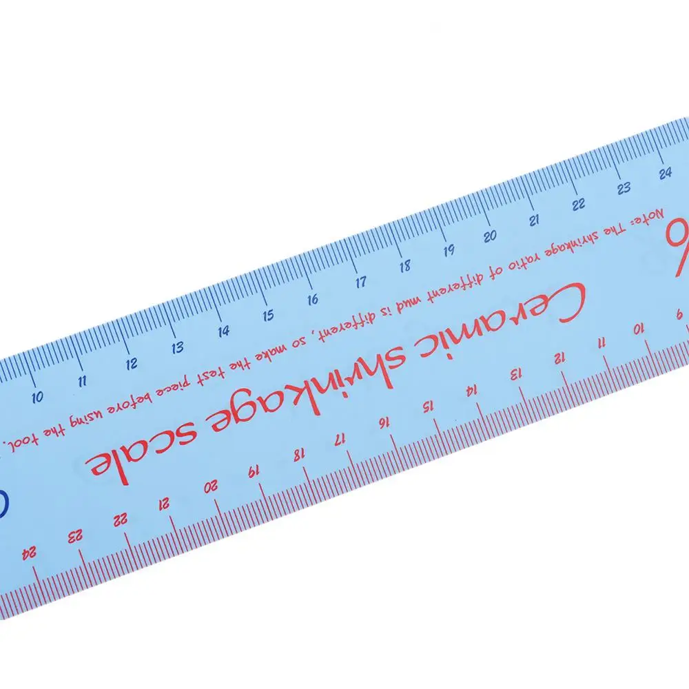 

Plastic Ceramic Shrinkage Scale Ruler 37*5.5cm 32*3.7cm Ceramic Measuring Ruler Sky-blue Clay Ruler For Clay Sculpture Modeling