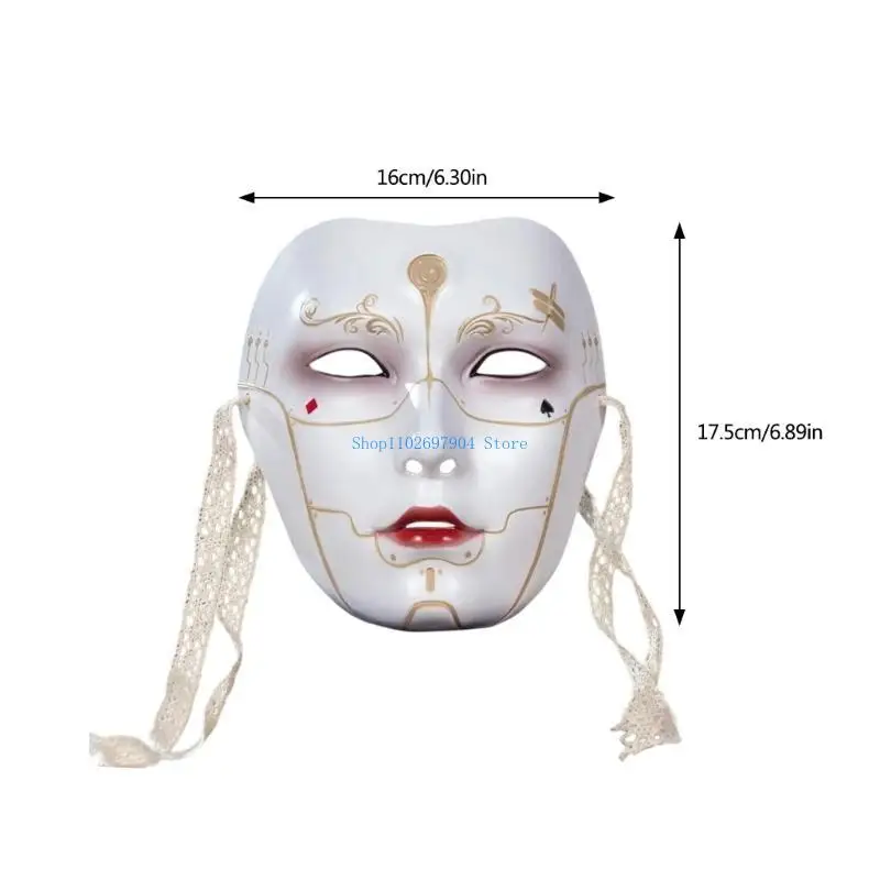 N7YF Halloween Mask Full Face Mask Mécanical Man Cosplay Mask For Women Men Halloween Masquerade Halloween Cosplay Accessoire
