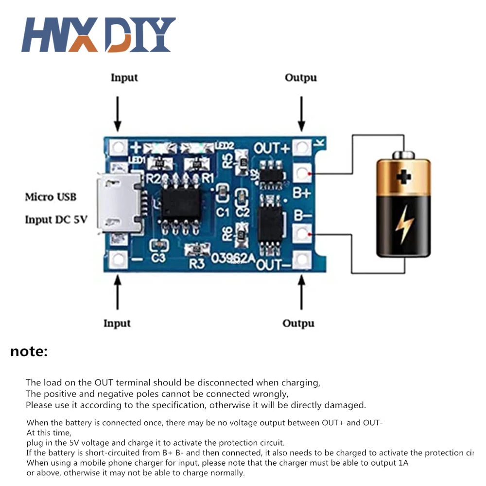 5/10PCS 5V 1A Micro USB Typ-c 18650 TP4056 Lithium-Batterie Ladegerät Modul Lade Bord mit Schutz Dual Funktionen