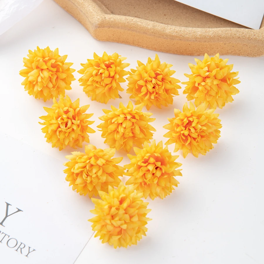 50 Stück Seiden-Nelken Künstliche Blumen Scrapbook Brautaccessoires DIY Bonbonbox Hochzeits-Rosenbogen Weihnachtskranz Heimdekoration – Detail 3