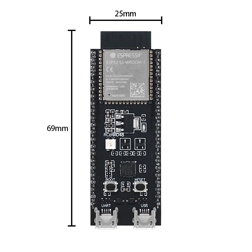 ESP32-S3-DevKitC-1 Development Board Module, equipado com o módulo Gang