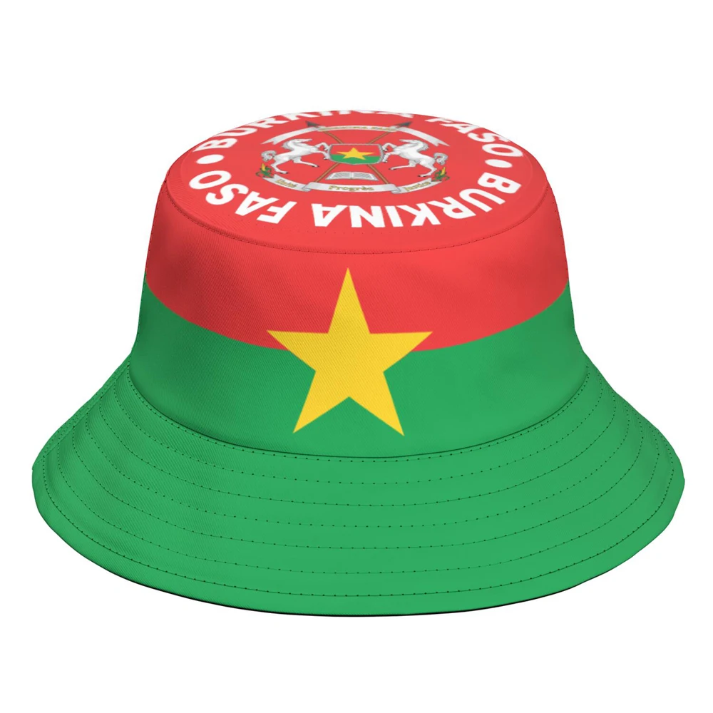 Burkina Faso Fisherman Hats Custom Made Name Team Logo Bucket Cap Country Travel Burkinabe Nation French Flag Headgear