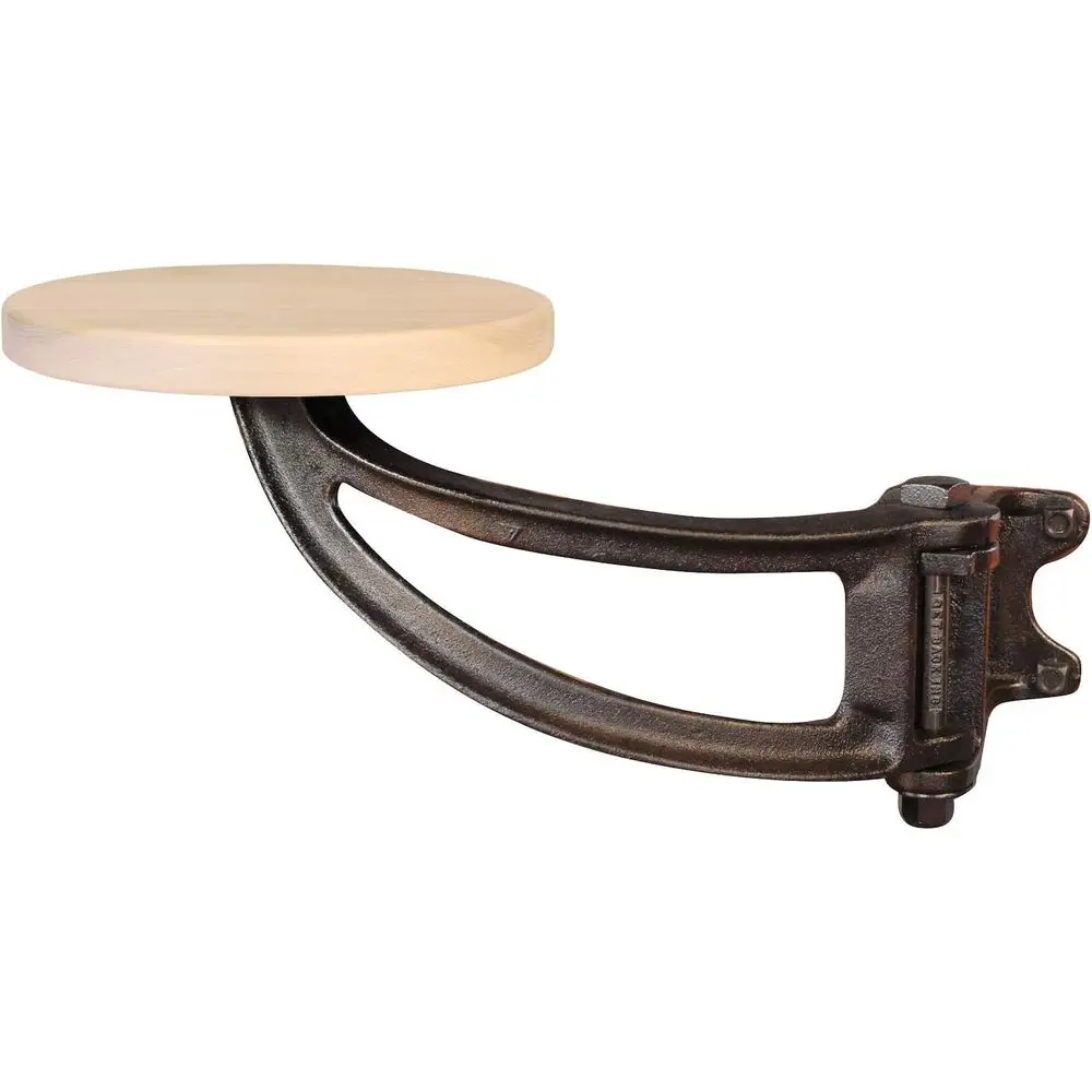 

Подвесной барный стул с чугунным каркасом и сиденьем из древесины ольхи