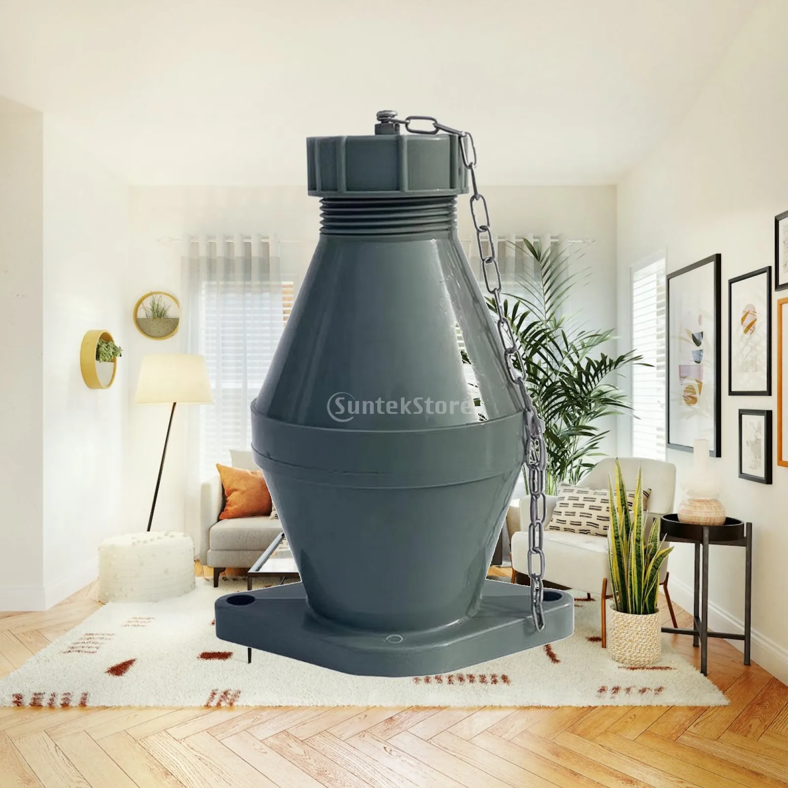Marine Drainage Valve with Tethered Cap Stabilized Boat Drain Valve with Chain Deck Drain Plug with Cap Leakleak-Proof Compact