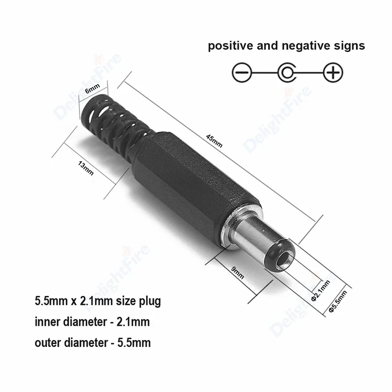 1/5/10pcs DC Male Female Power Plug 5.5mm 2.1mm Jack Socket Adapter Connectors Set for LED Strip Light DIY Projects Connector