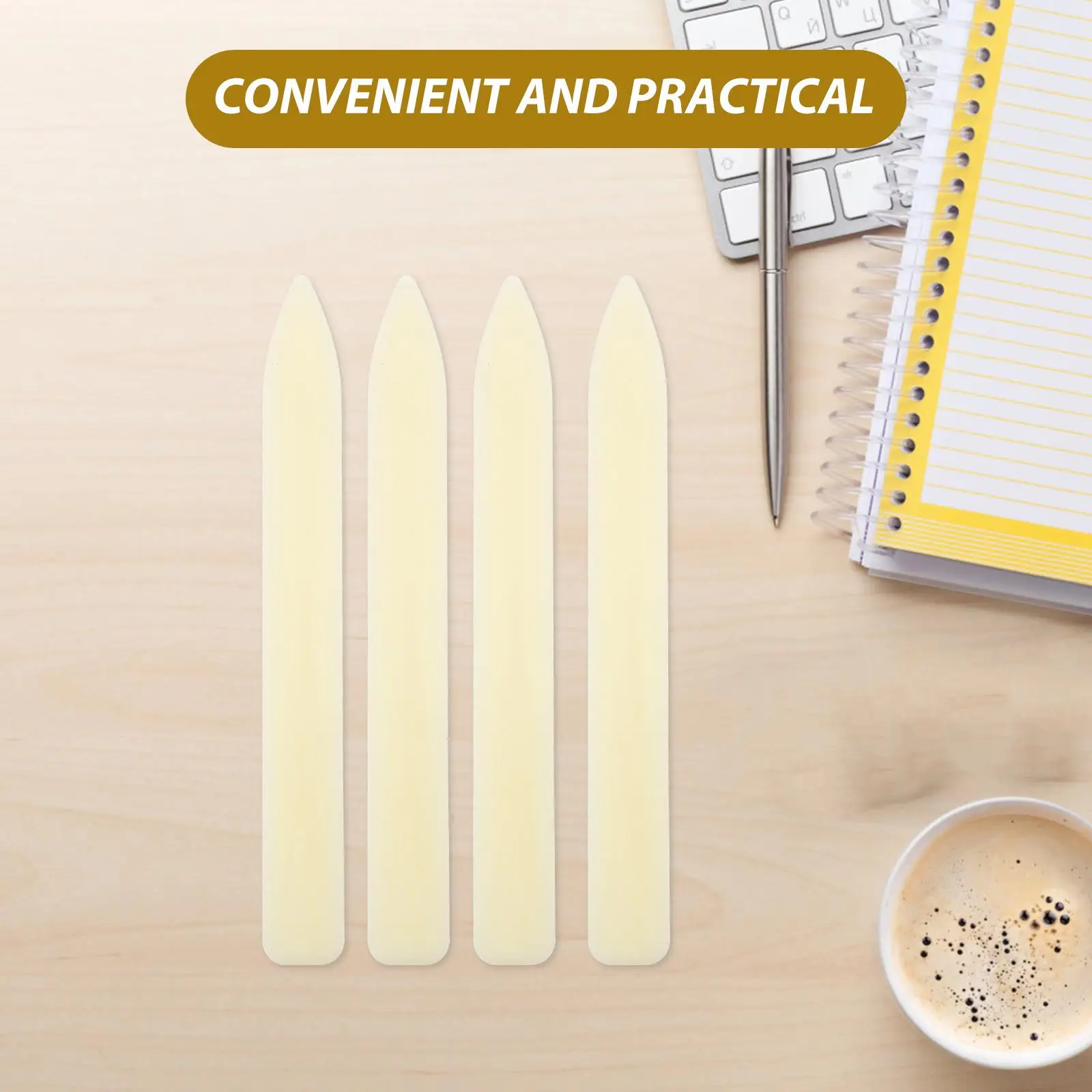 5pcs Plastic Folder Paper Creaser for Card Making Knife Bone Folders For Paper Crafting Letter Opener Beige Color