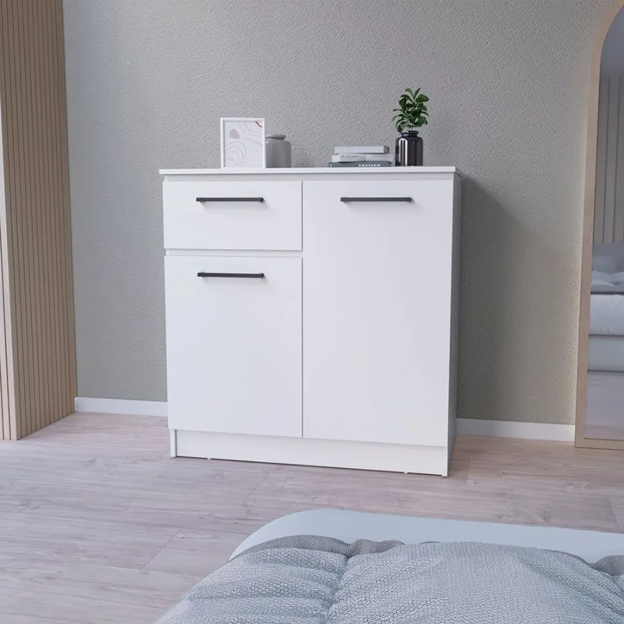 

Dresser Carlin Drawer and 2 Door Cabinets White Finish