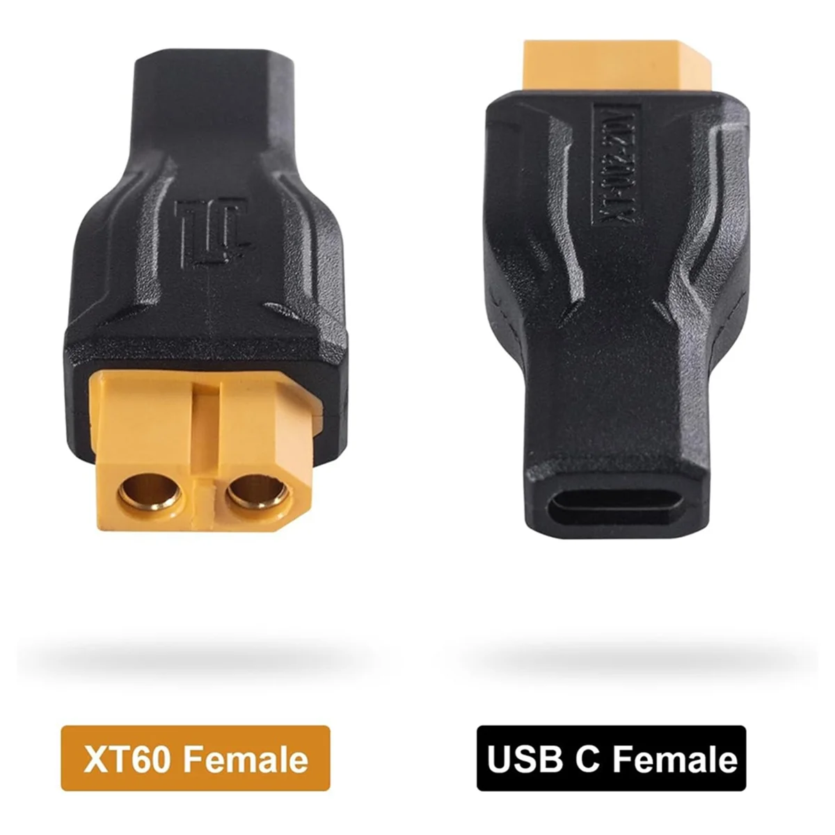 2PCS USB C to XT60 Adapter Type-C to XT60 Female 100W 20V/5A Charging Connector for RC Model Energy Storage Power