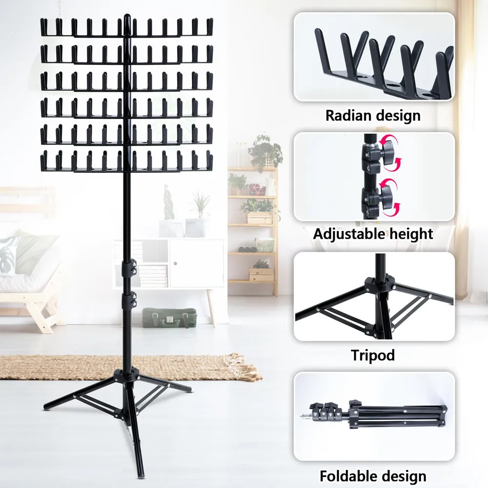 Floor - Mounted Telescopic Braiding Stand Dreadlocks Hair Weaving Display Stand Wig Braiding Tool