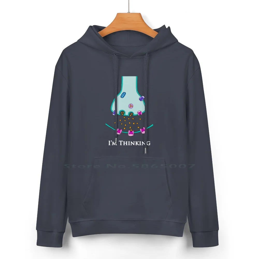 I'm Thinking Synapse-Neuroscience Pure Cotton Hoodie Sweater 24 Colors Neuroscience Scientific Illustration Funny