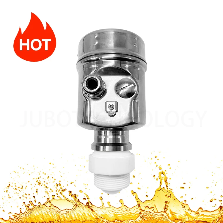 JUBO 80Ghz Fully anti-corrosion PTFE radar level measuring instruments RS485 Output radar liquid level gauge