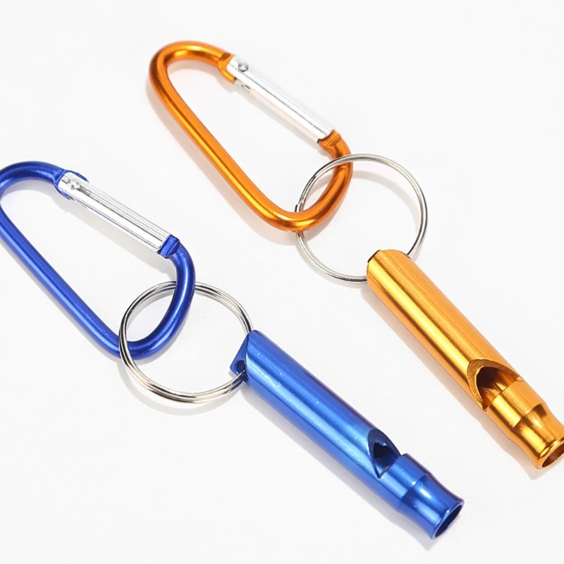Trọng lượng nhẹ còi ngoài trời với clip carabiner chống ăn mòn cho các trường hợp khẩn cấp về cắm trại đi bộ