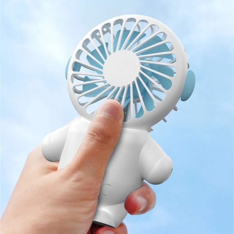 Powered Hand-Held Desktop Fan 1-3H Working  3 Speeds Electric Fan