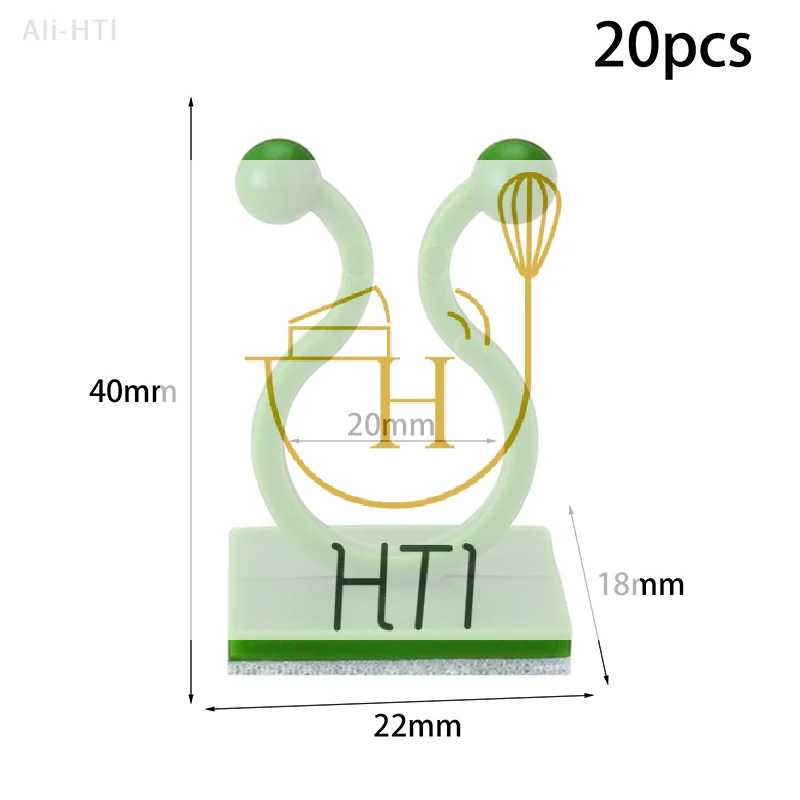 20pcs Self-Adhesive Plant Climbing Wall Fixed Buckle Hook Home Garden Plant Climbing Wall Fixture Clips Rattan Vine Fixer