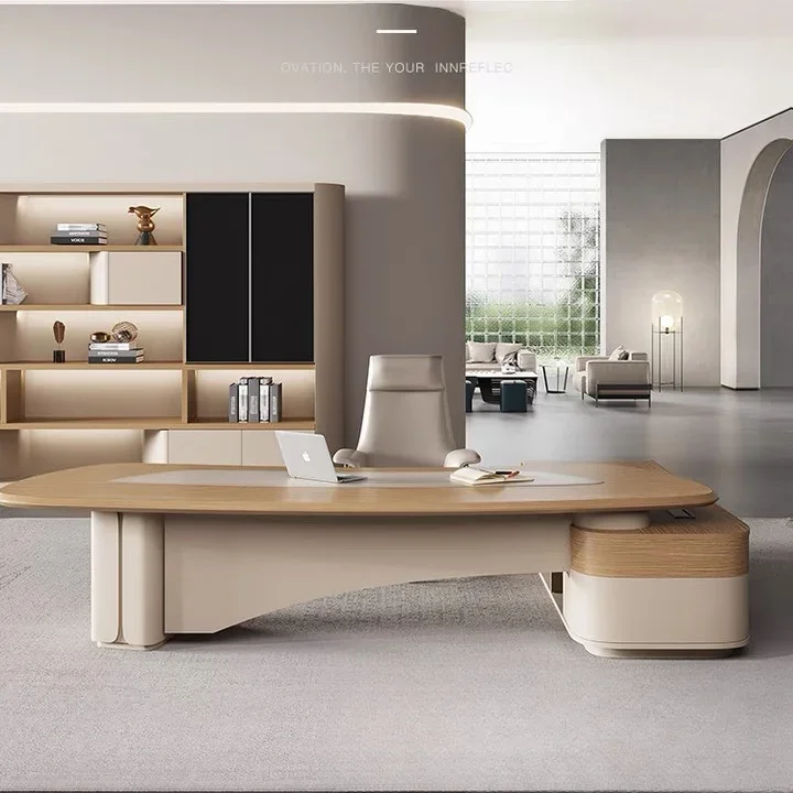 Simple Modern Light Luxury Desk President Creative Manager Table and Chair Combination