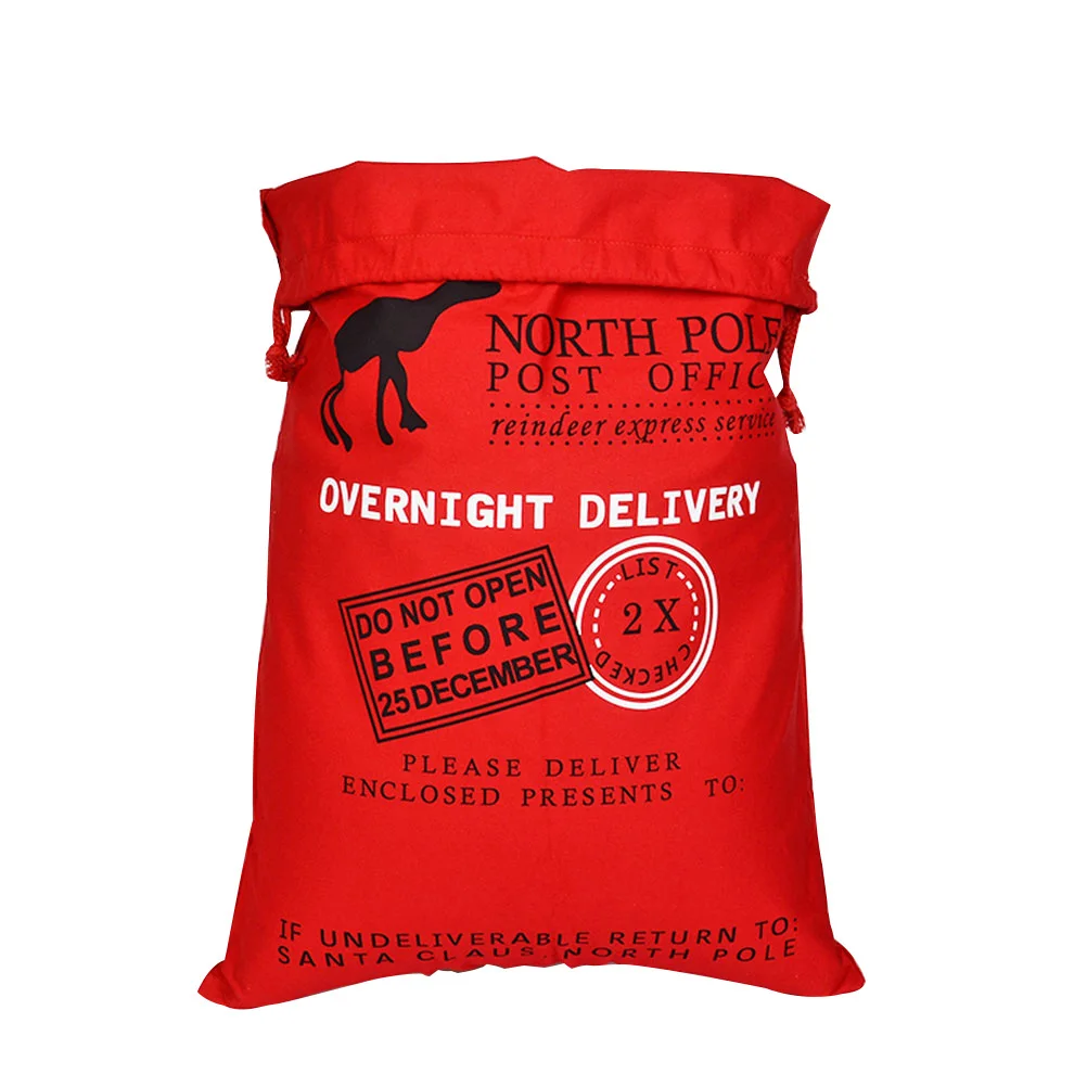 

Christmas Candy Gift Canvas Bag Party Drawstring Sack Premium Bundle Pockets Storage Pouch for Chocolates Biscuits Festival