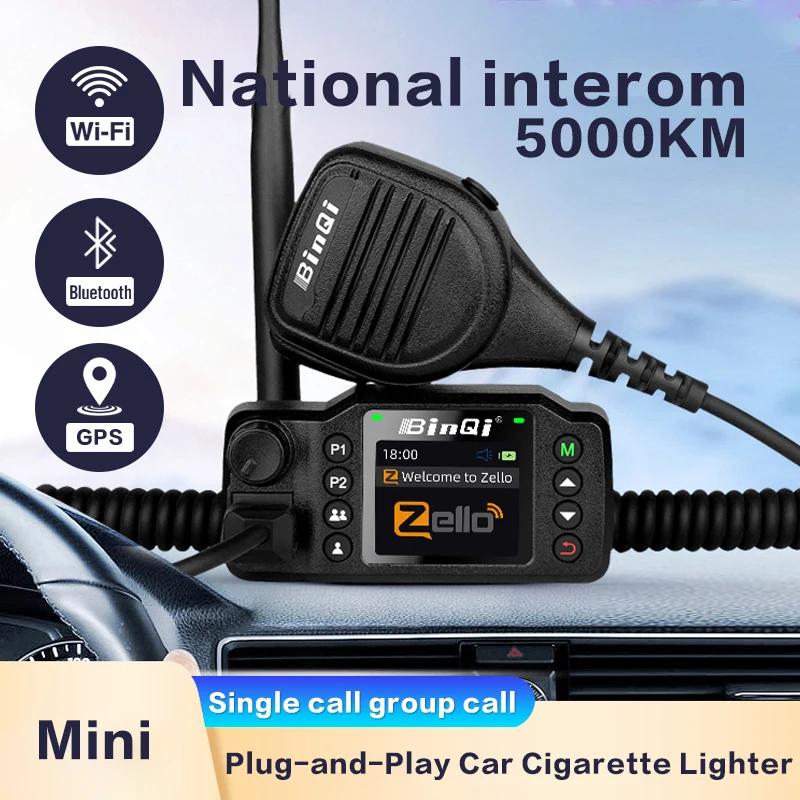 

8900plus Zello Mini Mobile Radio 2G 3G 4G 5000KM Transceiver Supports GPS Positioning Car Radio