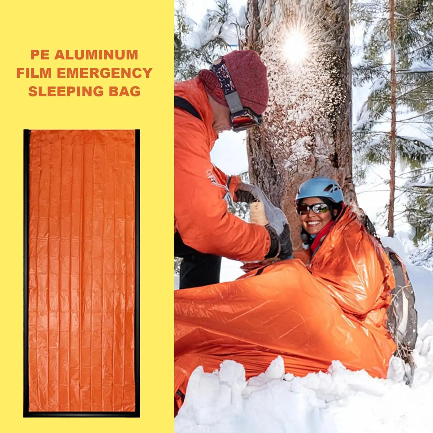 Sacs de couchage d'urgence – Couvertures d'urgence portables pour la survie en plein air et le camping