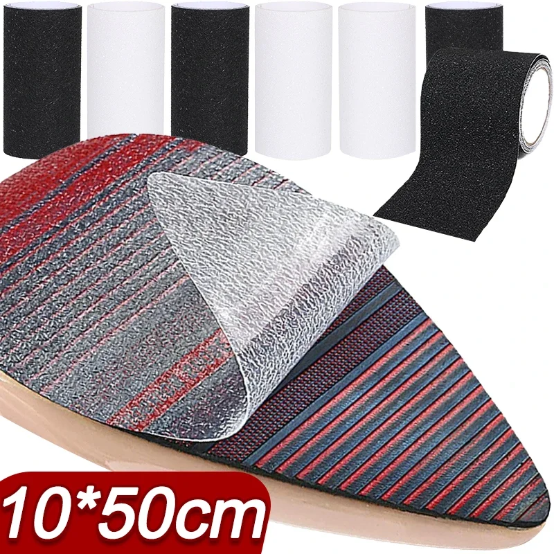 1Rol Stiker Pelindung Sol Sepatu Anti Selip untuk Sepatu Hak Tinggi Sol Luar Perbaikan Bawahan Pelindung Sepatu Berperekat untuk Sneaker