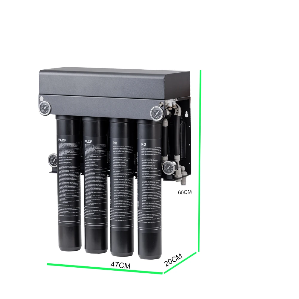 2000GPD 5LPM 0.25TPH RO System Electric Wall-Mounted Reverse Osmosis Purifier Water Filter For Commercial Coffee Shop Ice Maker