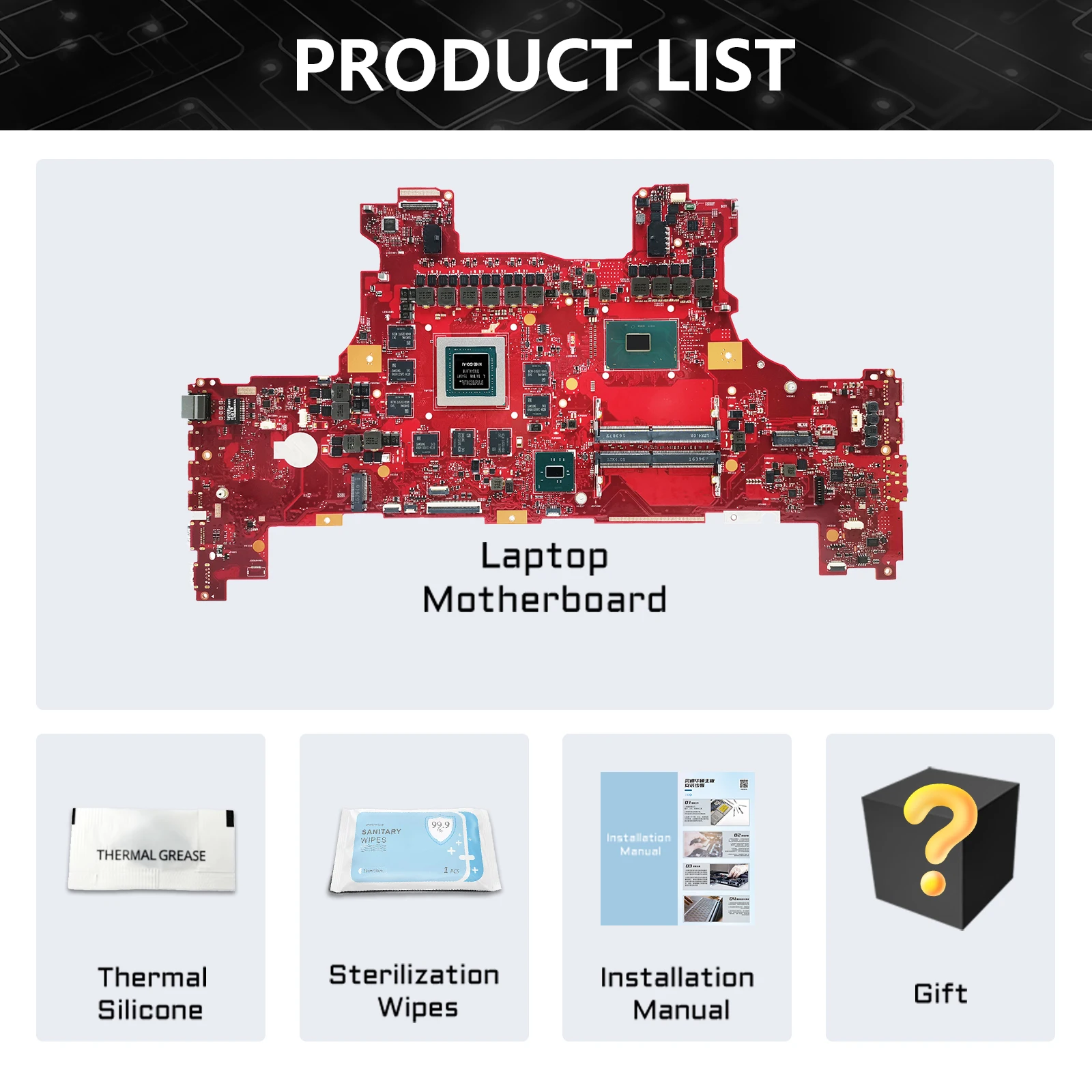 GX700VO Notebook Mainboard For ASUS ROG GX700 GX700VO GX700V Laptop Motherboard With I7-6820HK CPU GTX980M/8G 100% Test