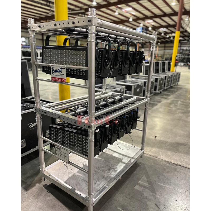 Quick Installation Removable Adjustable Premium Stage Lighting Solutions Moving Head Dolly RACK Cart