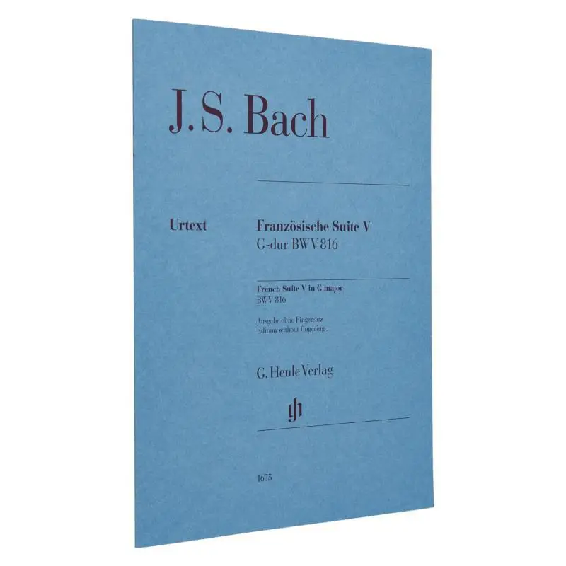 HN1675 باخ الفرنسية جناح 5 G Major BWV 816 Wo Fg Scheideler Ullrich G Henle Verlag 9790201816753 كتاب