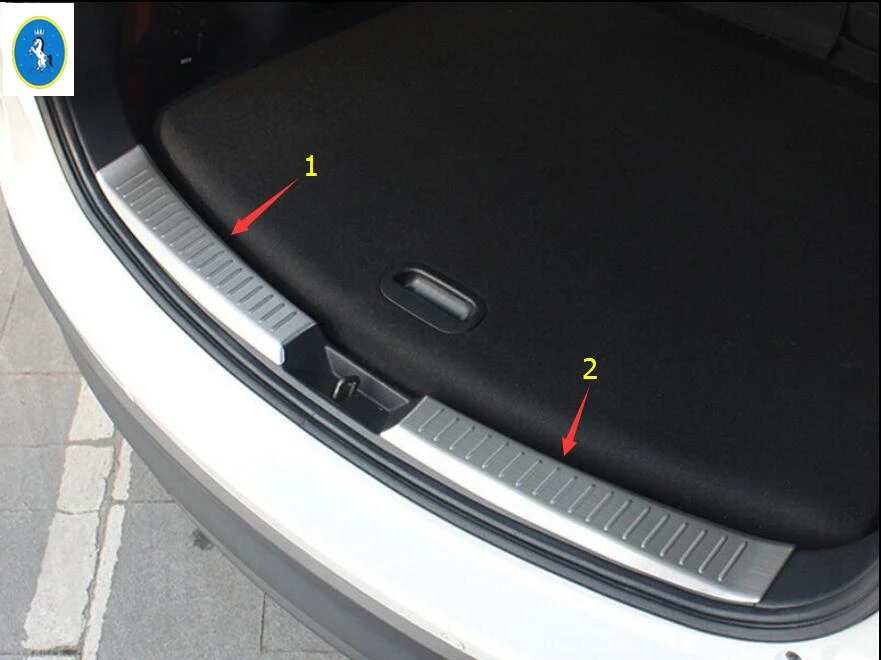 

Yimaautotrims Auto Accessory Rear Bumper Protector Sill Trunk Tread Plate Protector Trim Fit For Mazda CX5 CX-5 2015 2016