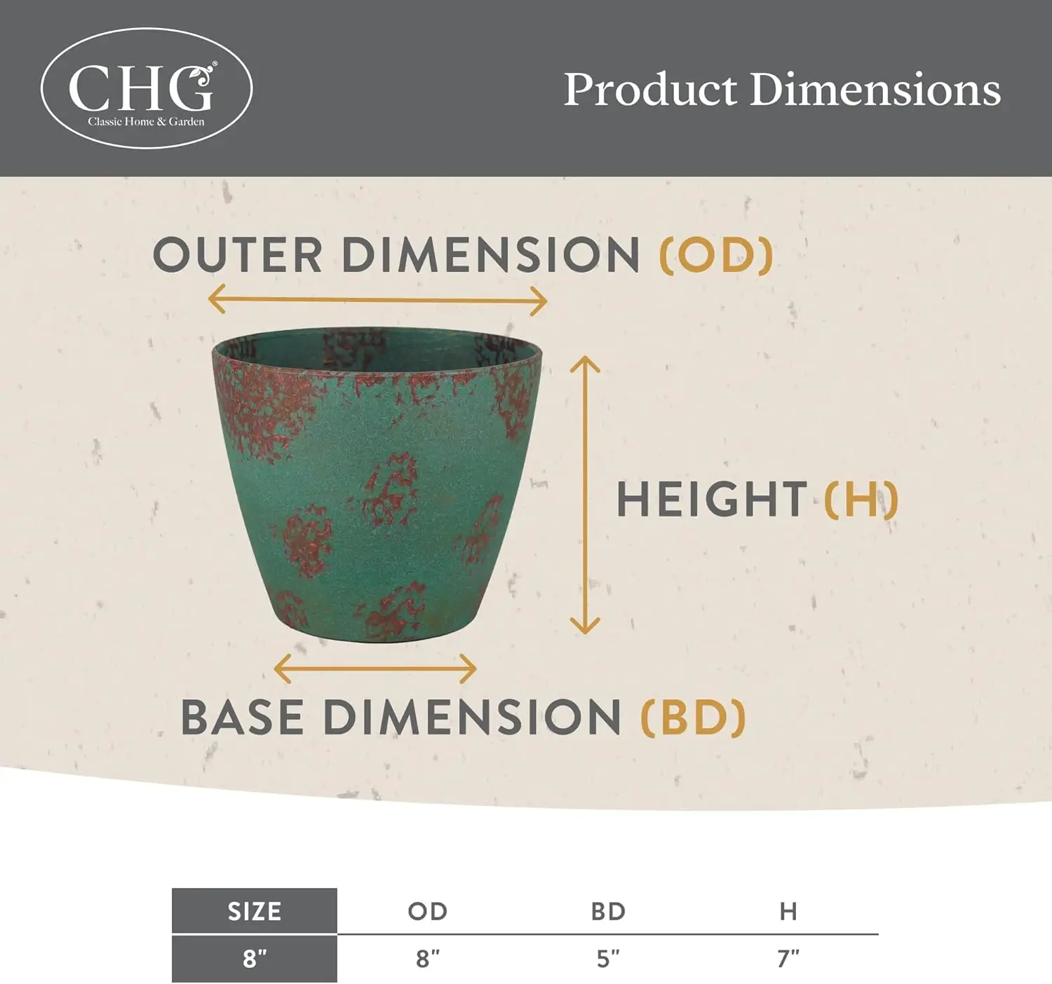 Plantador Vogue Willow Green - Pote interno e externo resistente a UV para flores, ervas, decoração moderna