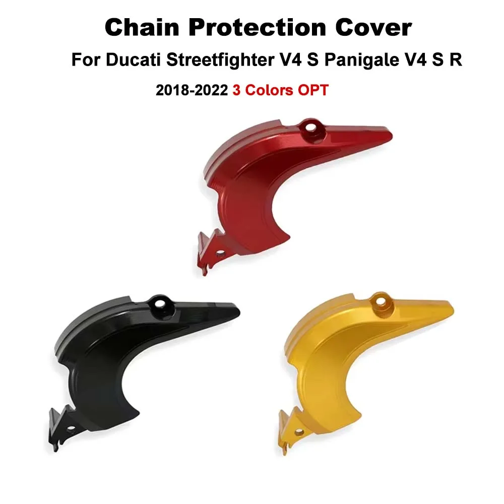 

NEW CNC Front Sprocket Cover Chain Protector Guard Motorcycle Parts For Ducati Streetfighter V4 S Panigale V4 R S 2018-2024
