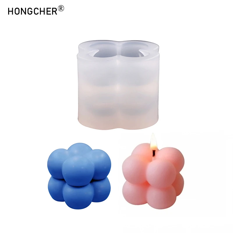 Rubiks Würfel-förmige Duftkerzen-Silikonform für DIY Backen, Schokoladenkuchen und Dessert-Dekorationen