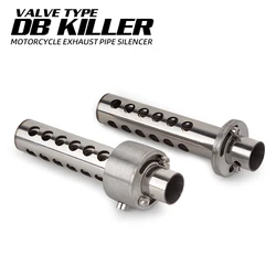 Universal Motorcycle Exhaust Stainless Steel DB Killer Silencer 48mm Insert Baffle Valve Type DB Killer Muffler For 51MM Muffler