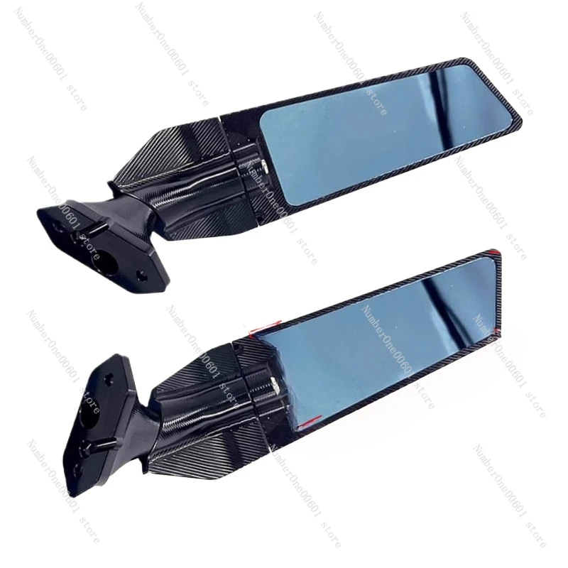 Suitable for Kawasaki Ninja 400ninja400 Wind Cut Rearview Mirror ZX4R Fixed Wing Rearview Mirror, Enlarged and Rotatable