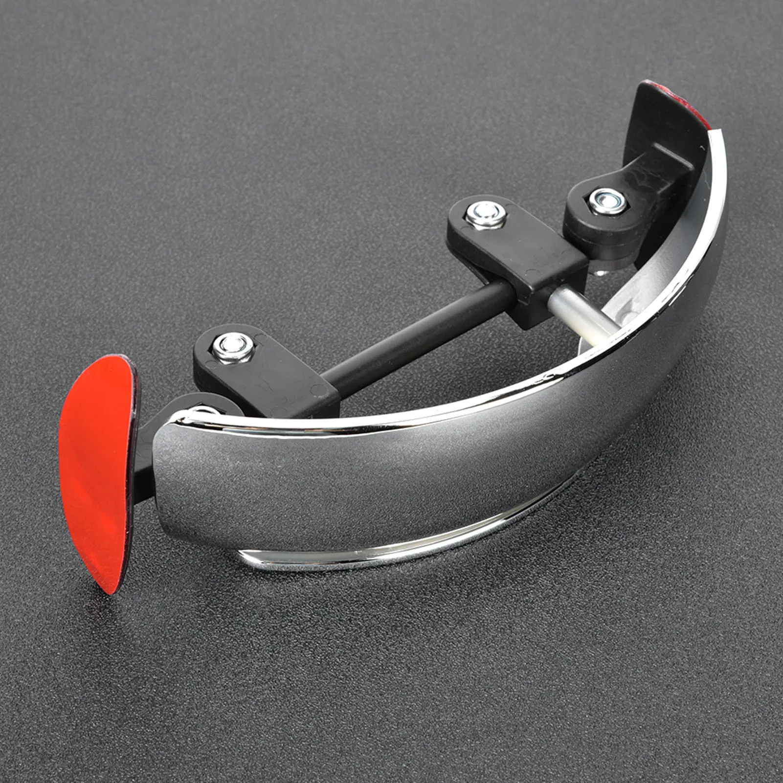 

Motor Windscreen Rearview Mirror, Motorcycle Rear View Mirror Chromed 180 Ultra Wide Angle Central Windscreen Mount Universal