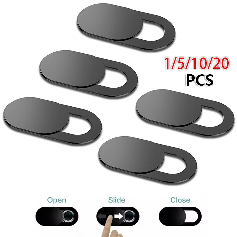 20pcs Plastic Camera Cover Shutter Magnet Slider Webcam Cover For iPad Tablet Laptops Camera Mobile Phone Lenses Privacy Sticker