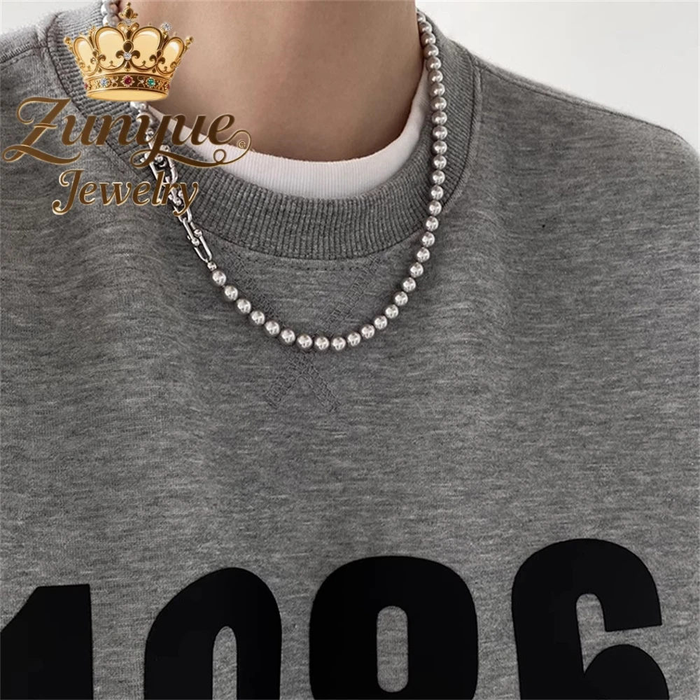 إكسسوار قلادة من اللؤلؤ للنساء تصميم فاخر خفيف سلسلة الترقوة الراقية سترة سلسلة مطرز الزي سلسلة العنق الإكسسوار