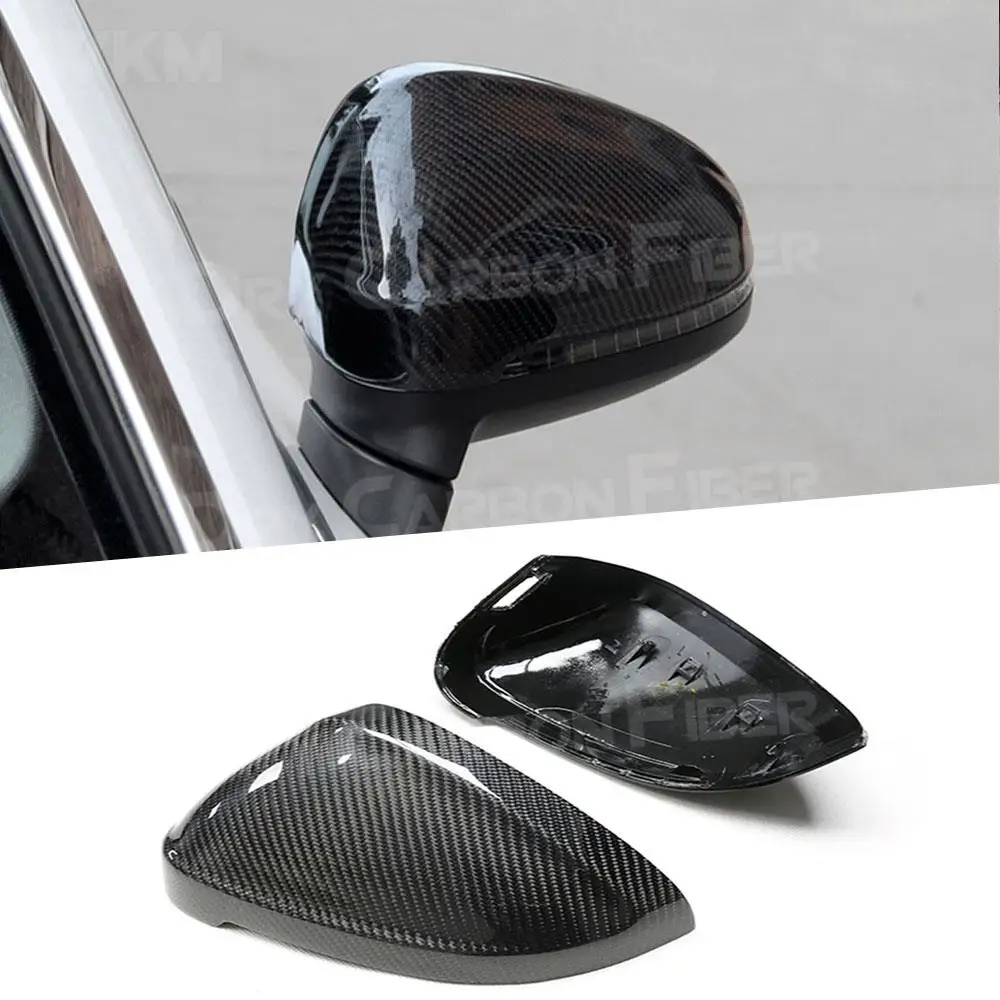 

Carbon Fiber Side Rear View Rearview Mirror Covers Caps Replacement Style For Audi A4 S4 B9 A5 S5 2016 2017