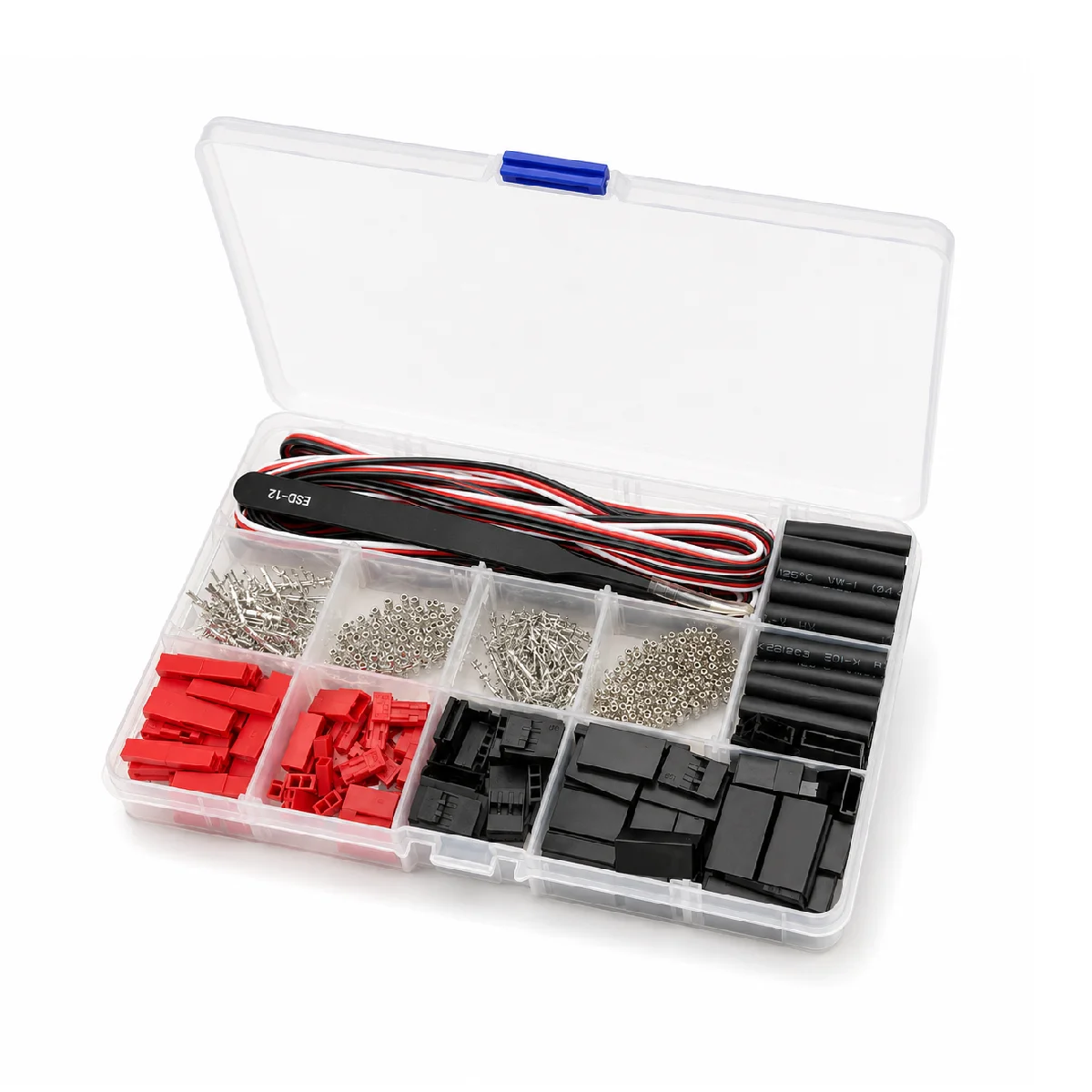 400pcs Connector 2/3 Pin Female Male Kit for JR JST SYP Futaba Male Female Jumper Cable Plug for RC Robot Airplane Car Servo