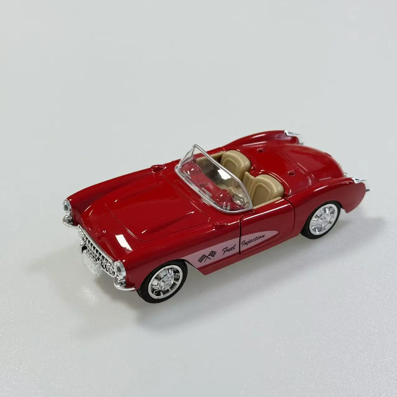 (Wellpappenschachtel) Maßstab 1:36, Vintage-Konvertible im Stil eines Spielzeugautos, leistungsstarke Feder, Metallguss, Jungenspielzeug, das beste Geschenk. – Detail 8