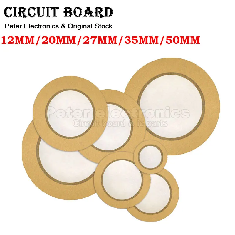 5-10PCS Piezoelectric Piezo Ceramic Wafer Plate Element For Buzzer Loudspeaker Diameter 12mm 18mm 20mm 27mm 30mm 35mm 50mm