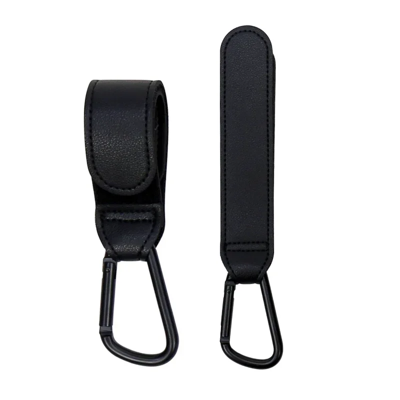 PU Leather Stroller Hooks for Bags Stroller Accessories Rotate 360 Degrees Multifunctional Leather Hooks Christmas Gift