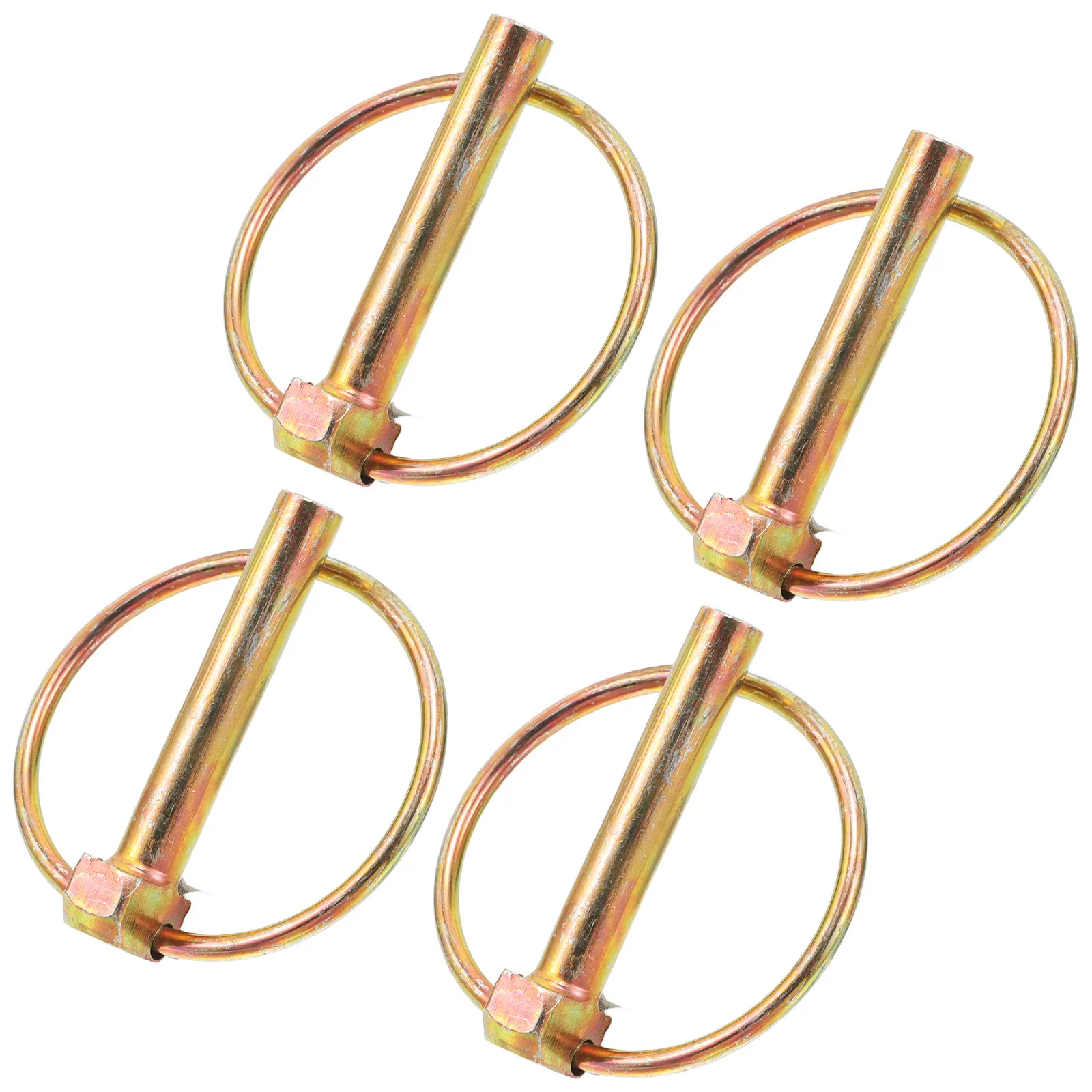 

4pcs Spring-Loaded Lynch Pins Heavy Duty Metal Retaining Clips For Trailer Truck Mower Hitch Fixing Durable Locking Fasteners