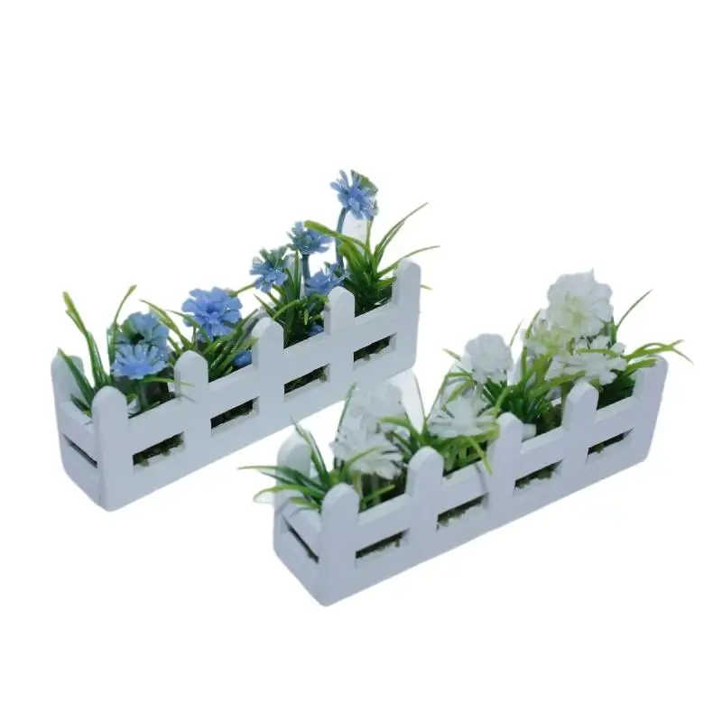 1/12 poppenhuis mini bloempotmodel, simulatie tuindecoratie voor poppenhuis micro landschap ornament - afbeelding 2
