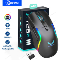 2.4G Wireless Mouse RGB Colorful Mouse Esports Gaming Mouse 8 Buttons 3200DPI Rechargeable Mouse For PC MacBook Computer Laptop