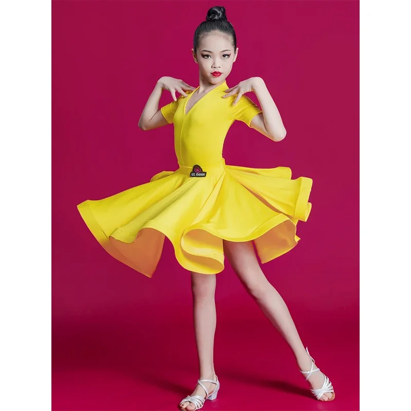Make Your Little Girl Shine with Latin Dance Costume for Performance or Competition  dresses for women Two piece set fringe dres