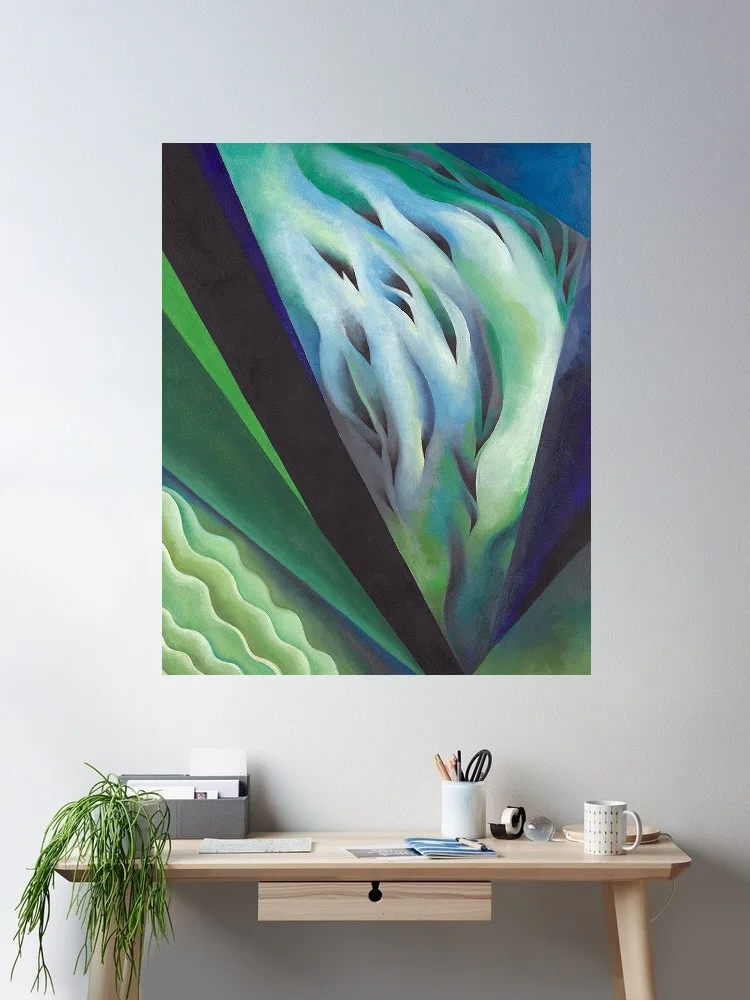 

Georgia O'Keeffe Blue and Green Music,1919, Art Print Canvas Poster, Living Room Decor, Home Wall Picture
