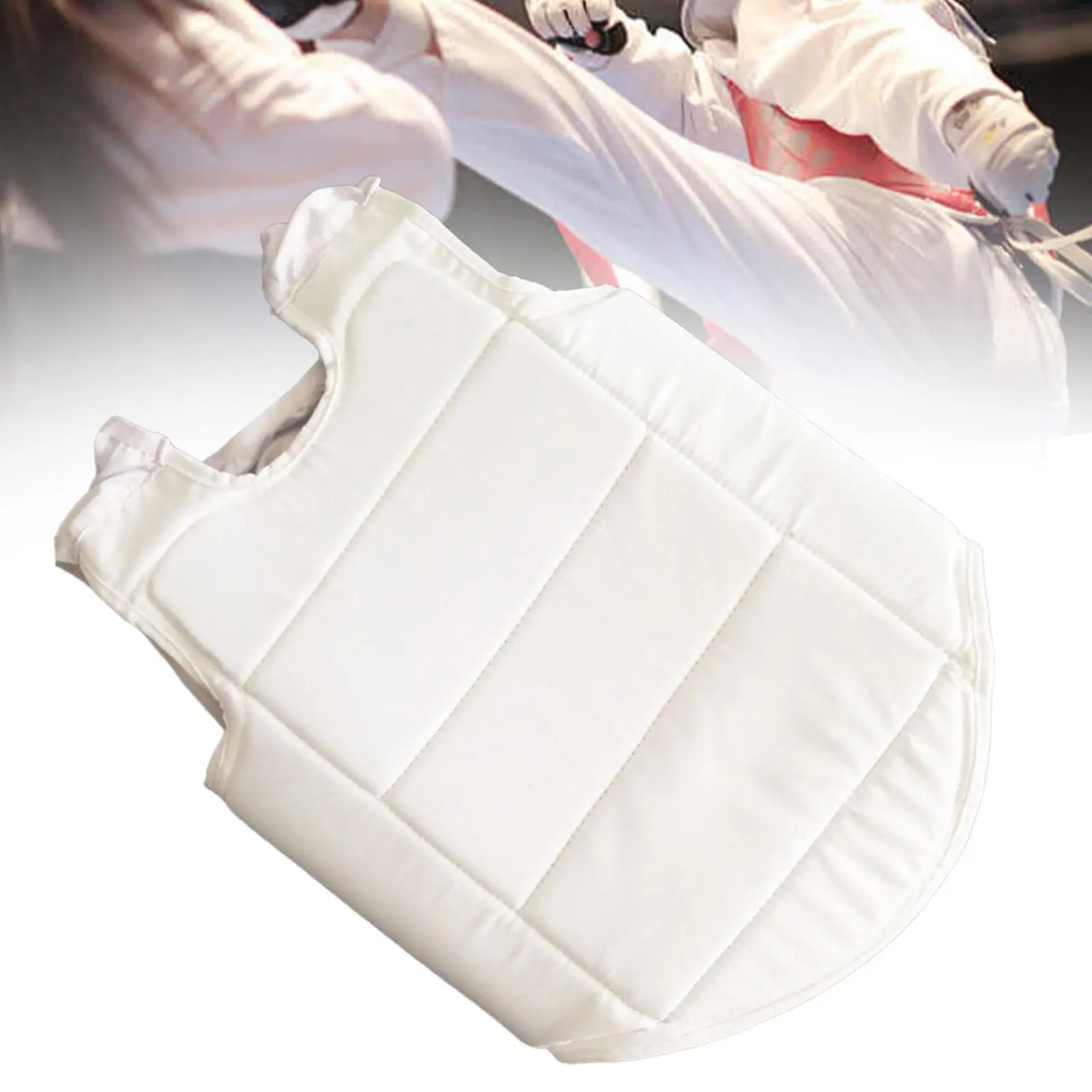 Protector de pecho de Karate, equipo de protección, entrenamiento de Karate, chaleco de Taekwondo, Protector de entrenamiento corporal, chaqueta de boxeo pesada Sanda deportiva