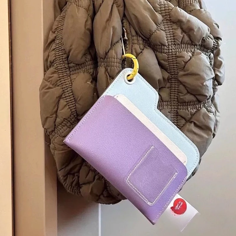 1pc Minimalist Passport Holder Multifunctional Color Block Travel Card Case Portable Travel Wallet for Airline Tickets IDs