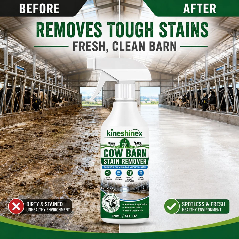 Cow Barn Stain Remover Powerful Odor-Eliminator Cattle & Horse Supplies To Remove Odors Animal-Safe All Surfaces Deodorizer